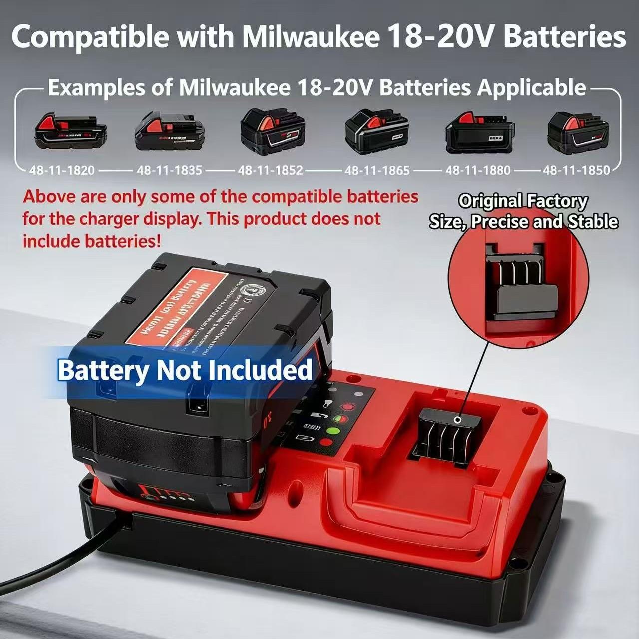 Ch07 Mwq Dual Fast Charger for Milwaukee Ml Electric Tools, 14.4-18v Li Battery, Lithium Batteries, Promotion, Quick Charging Solution