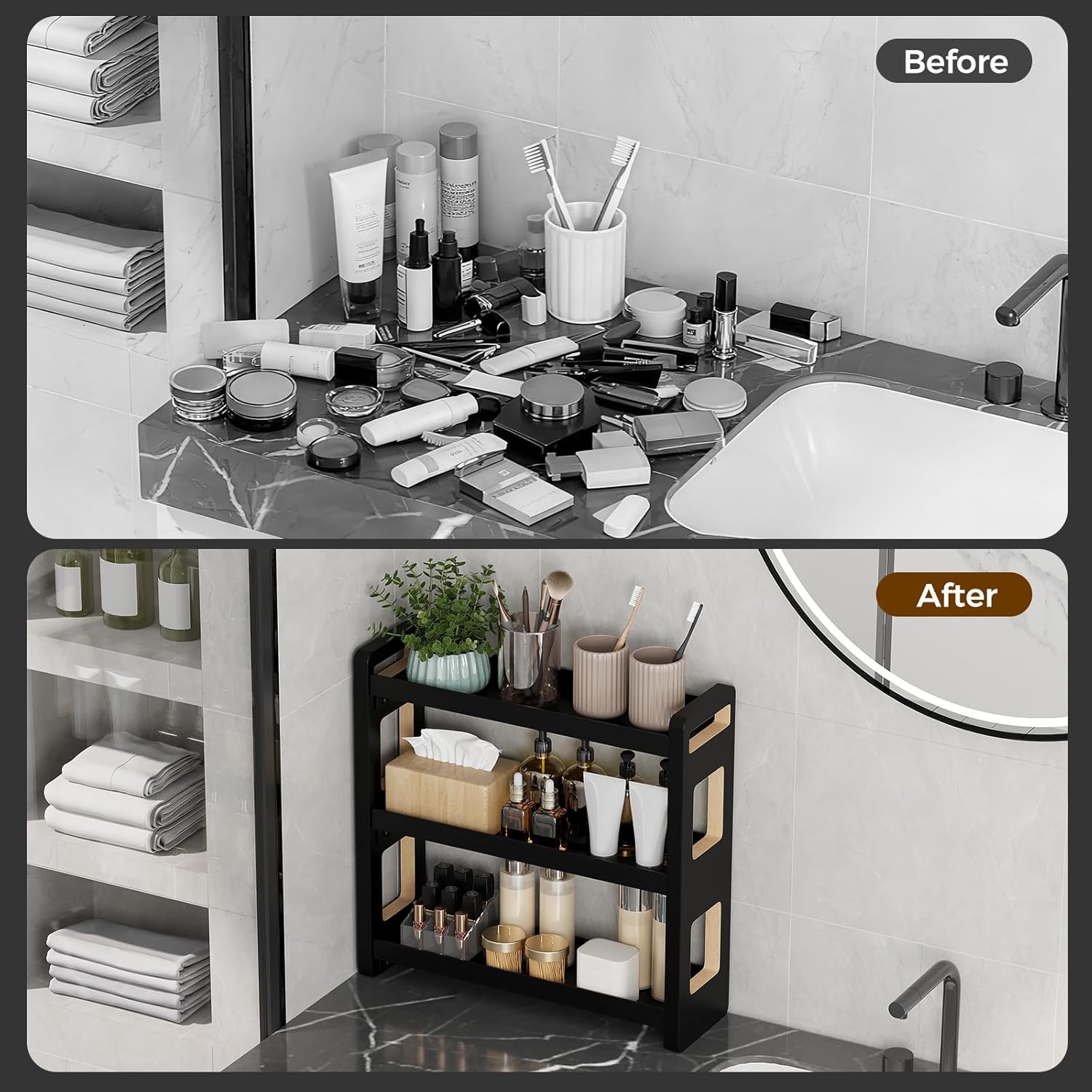 Bathroom Counter Organizer,Bathroom Counter Shelf,Bathroom Organizers,Under Sink Organizer,Cologne Organizer For Men,Cologne Cabinet, Rack Organizer for Cabinet,Gifts(Black 3 Tier) Bathroom Counter Organizer,Bathroom Counter Shelf,Bathroom Organizers,Under Sink Organizer,Cologne Organizer For Men,Cologne Cabinet, Rack Organizer for Cabinet,Gifts(Black 3 Tier)