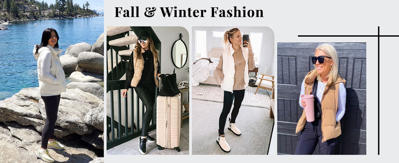 YeeZaa Women's Puffer Vest with Removable Hood 2025 TikTokShopHolidayHaul Christmas Sleeveless Full Zip Quilted Down Jacket Womenswear Chic zip  up