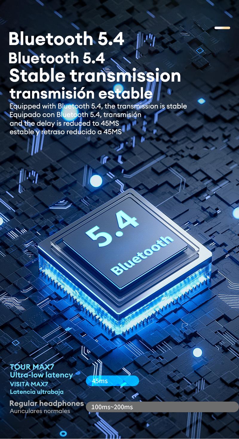 HYUNDAI TOUR-MAX7 Wireless Bluetooth Earbuds HIFI Dolby Panoramic Sound In-Ear Headset, Ultra-Long Battery Life Headphones Support ENC Call Noise Reduction