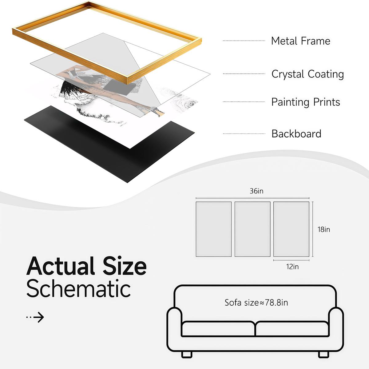 3 Counts Aluminum Alloy Framed Painting, Fashion Girl Perfume And Flower Art Prints, Home Decoration For Living Room, Bedroom, Office, Restaurant, Hallway Wall Decor, Odorless Print Artwork, Luxury Perfect Gift For Friends And Family