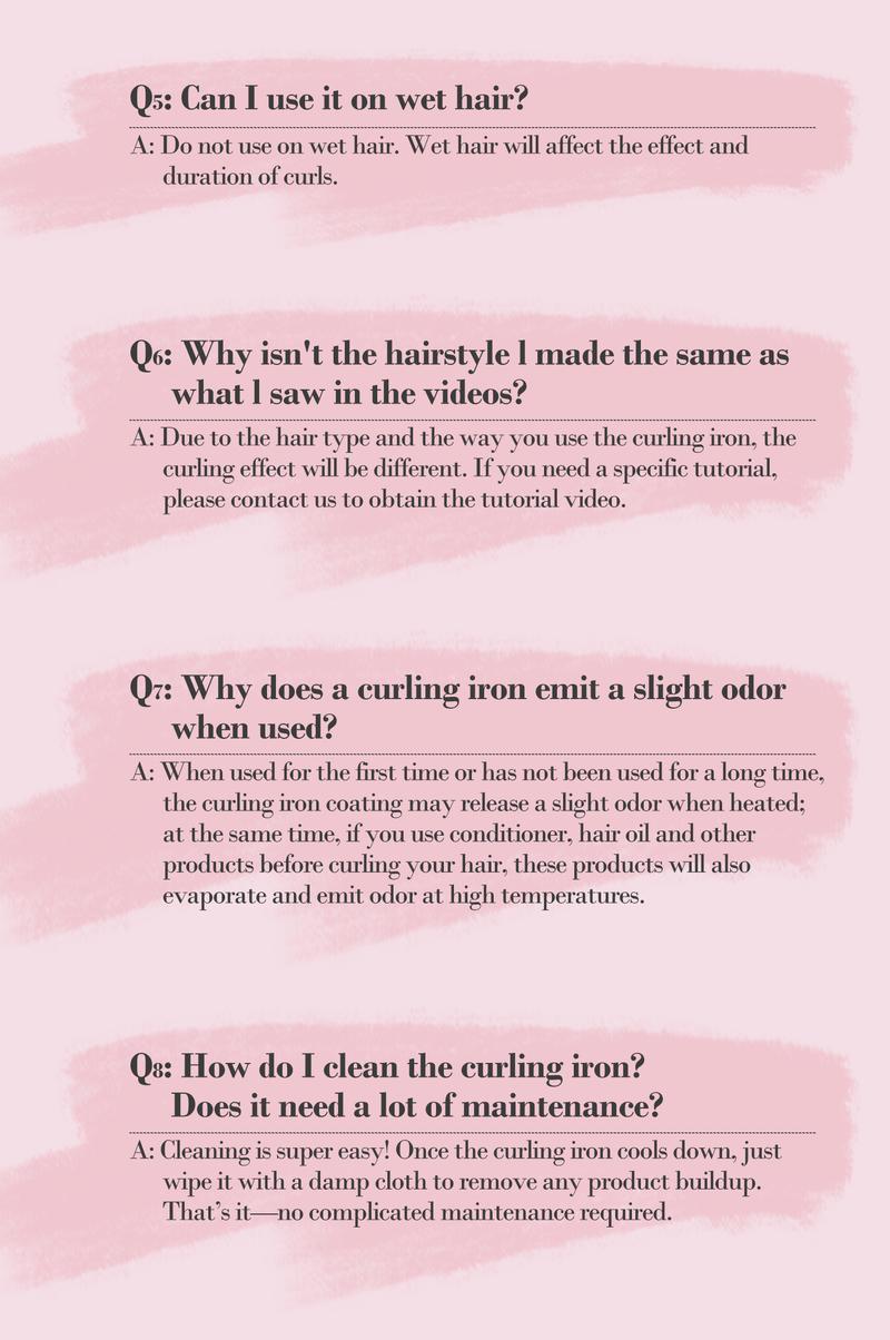 Farery Long Barrel Curling Iron 1.25 inch, 11 Adjustable Temp, Include Clips & Silicone Pad, Comfort