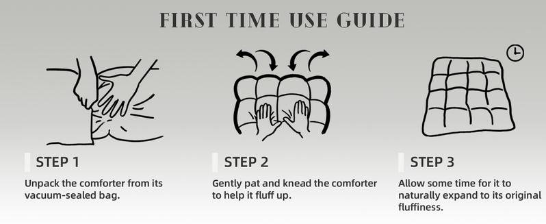 DOWNCOOL All Seasons 3pcs Light Weight Comforter set with Multi-colors, Quilted Duvet Set with corner tab, Hotel Bedding Comforter Set Machine Washable