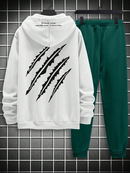 Men's Sweatpants with Hoodie 2 Piece Set Tracksuit Set College Style Casual Long Sleeve Sport Workout Jogging Fashion Outfits Suit Sports Suit Tracksuits TikTokShopBlackFriday TikTokShopCyberMonday