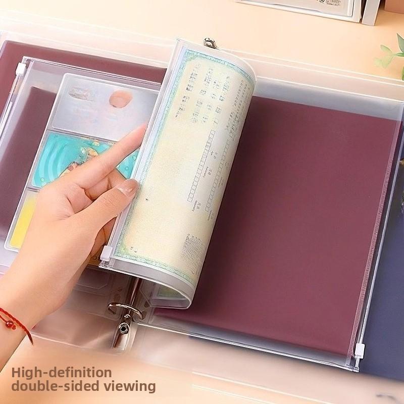 Multifunctional Document Organizer with Zipper, Birth Certificate Protector, Home Important File Storage Binder, Home Security Document Binder, Waterproof File Organizer, Certificate & Bill Archive Book, Family Document Storage Bag, Office Organizer