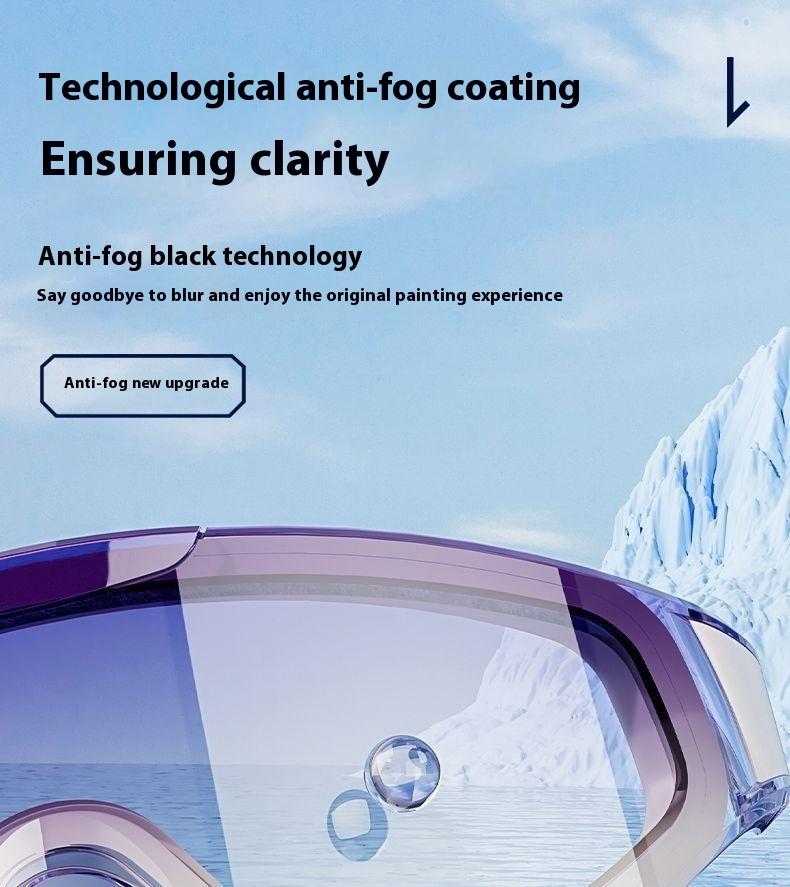 New Gradient Electroplated Swimming Goggles Large Frame HD Waterproof Anti Fog Unisex Adult Swim Glasses Set Comfort Fit UV Protection Wide Vision