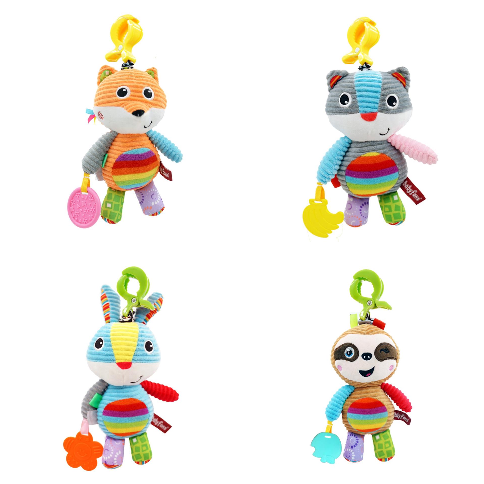 Baby Rattle Toys Animal Hand Bells Mechanical Octave piano Baby Music Rattle for Kid Bed and Stroller Elephant lion cow cat