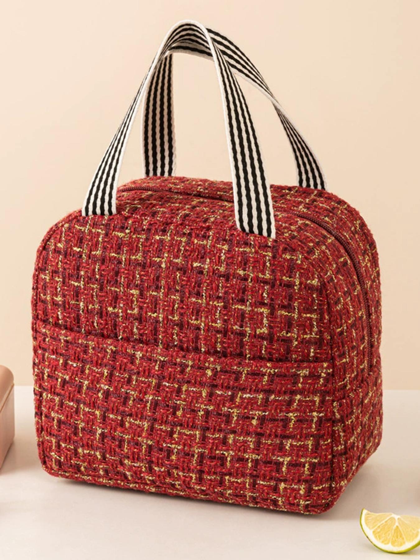 Large Capacity Insulated Lunch Bag, Thickened Food Container Bag, Commuter Bento Box, Picnic Bag, Thermal Meal Pouch