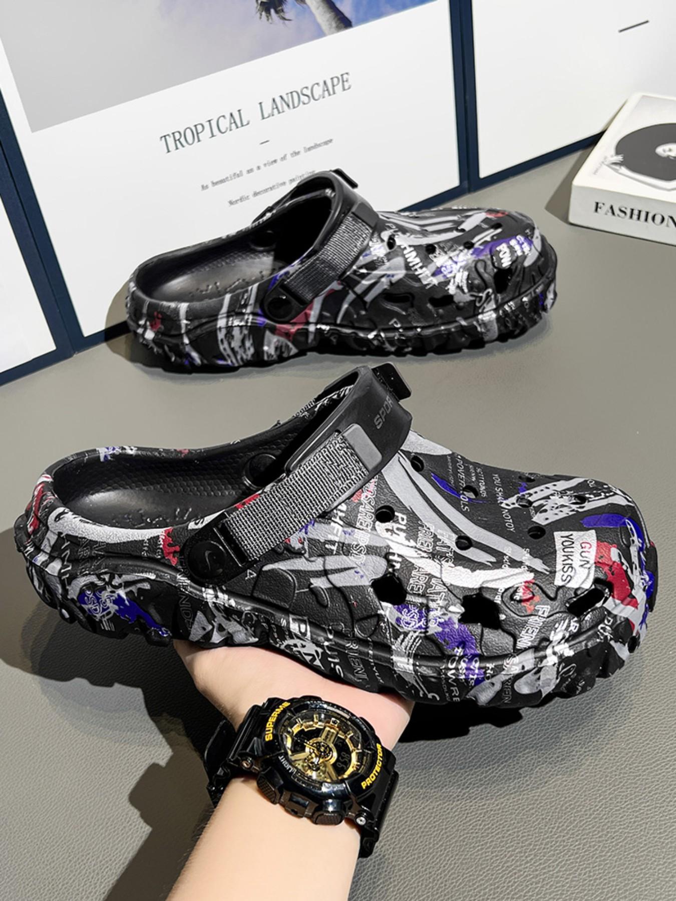 Men's Hollow Out Urban Sandals, Breathable Anti-Slip Eva Material, Adjustable Straps, Casual Outdoor Shoes, Suitable for Spring Summer Fall