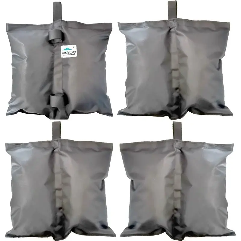 Outdoor sports Ontheway Sand Bags for Canopy Tent, Heavy Duty Weights Sandbags, 4pcs-Pack (Grey)
