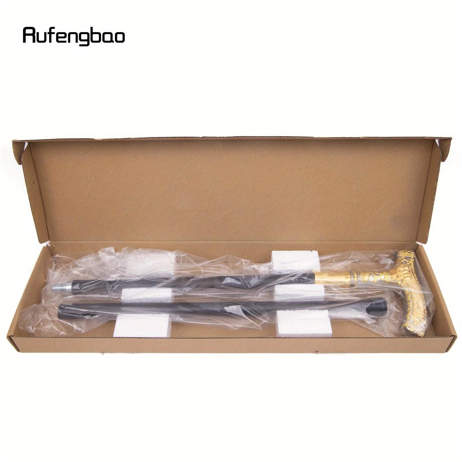 Golden White Luxury Bear Handle Walking Cane Fashion Decorative Walking Stick Gentleman Elegant Cosplay Cane Knob Crosier 90cm