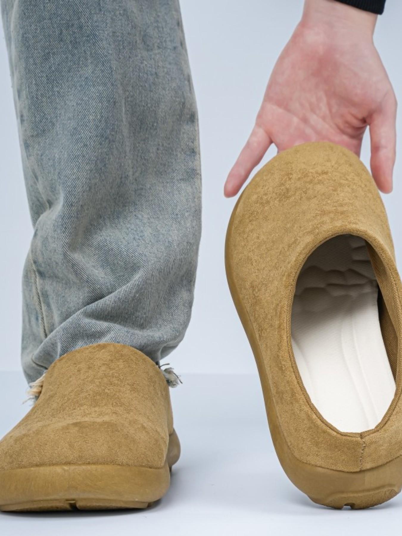 New Summer Autumn Beken Shoes for Men, Closed-Toe Half Sandals, Retro Comfortable Casual Shoes, Soft Sole, All Seasons