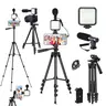 Vlogging & Video Starter Kit for iPhone/Android, with Microphone/Adjustable Camera Tripod/Fill Light, Content Creator Essentials Kits for TikTok Vlog Video Recording, Selfie Vlogging Accessory, Selfie Accessories, Photography Camera Accessories