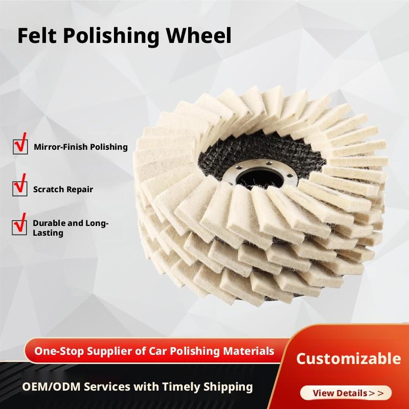 125mm Wool Felting Wheel for Angle Grinder, Easy Scratch Removal, Beginner-Friendly, DIY Home Improvement Tool, Essential Workshop Equipment