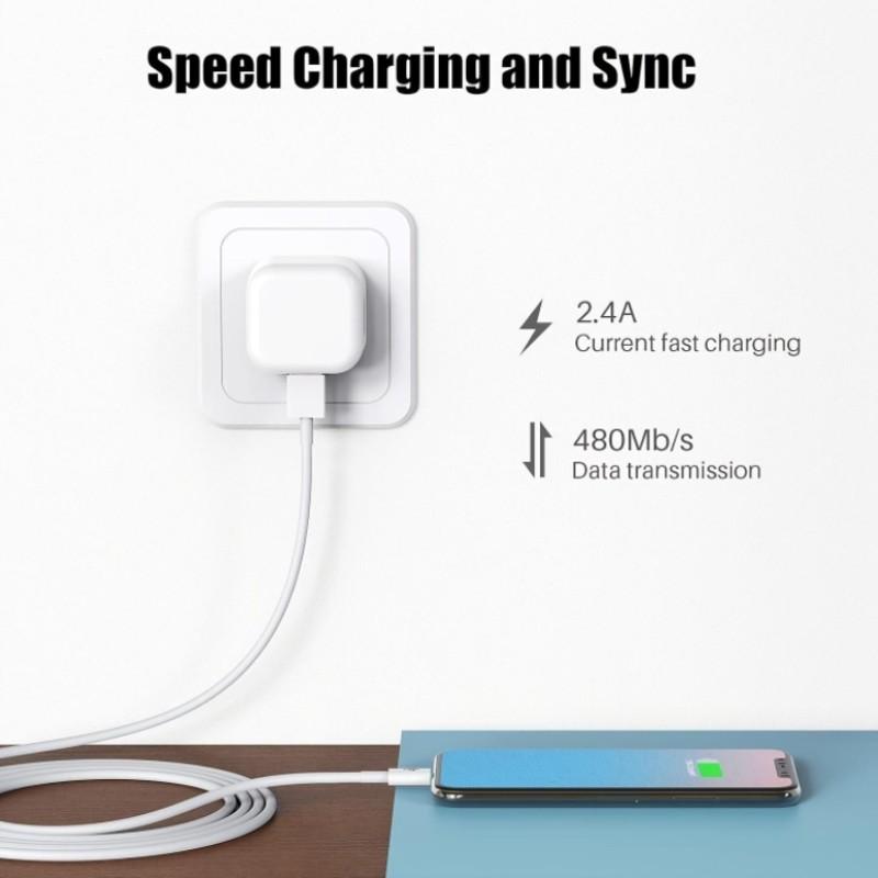 C to Lightning Cable, 1m Type-C Charging Cable, compatible with iPhone 15/14/13/12/11 Pro Max/X/XR/XS/7/8 Plus for fast charging, USB-C data syncing and charging, durable design, suitable for everyday use Smartphone