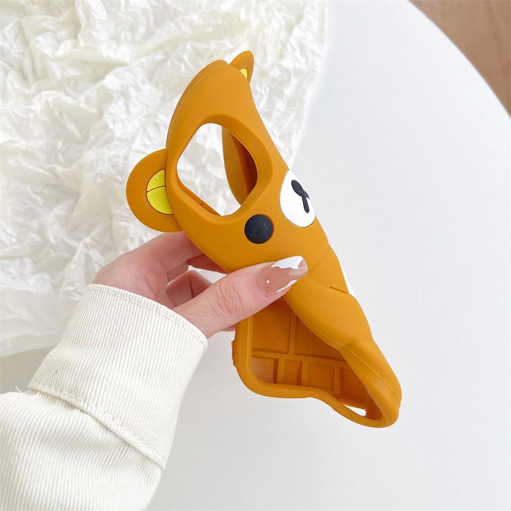 3D Rilakkuma Soft Silicone Protective Phone Case, Cute Cartoon Cover for iPhone 16/15/14/13/12/11 Pro, X, XS, XS Max, XR, 6/7/8 Plus, 4/4S, 5/5S and SE, Smartphone Casing