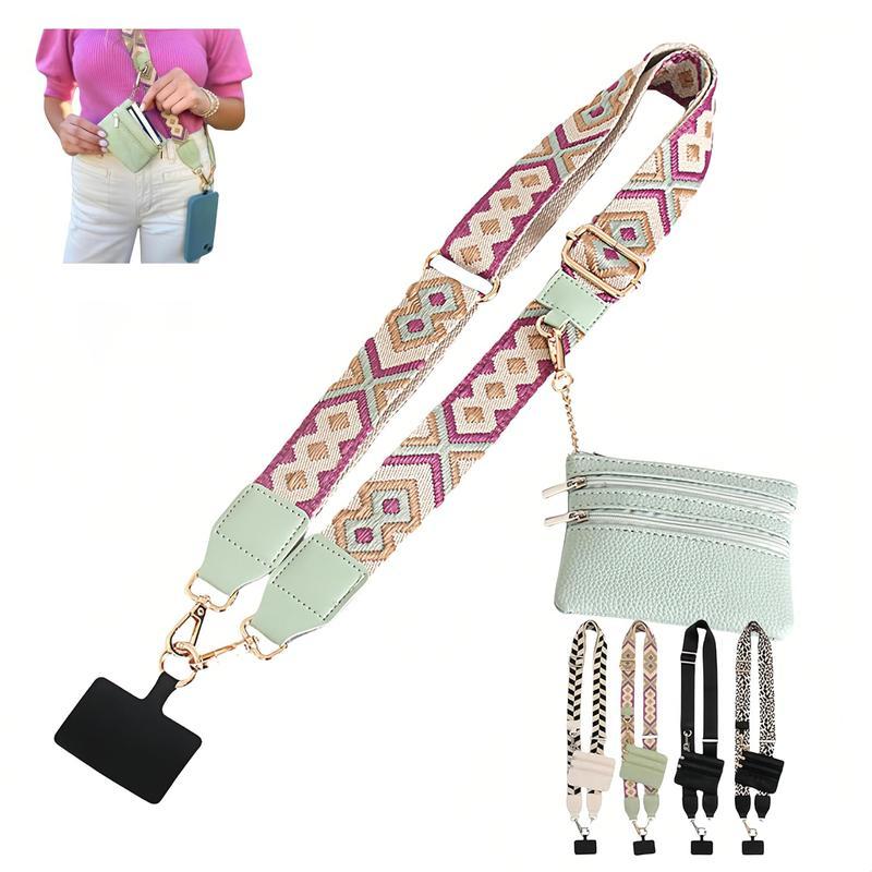 Clip and Go Strap for Phone With Wallet Crossbody, Phone Strap With Wallet, Phone Strap Crossbody With Zipper Pouch Wallet, Phone Wallet, Adjustable Mobile Phone Strap, Mobile phone lanyard, Gift for Valentine's Day