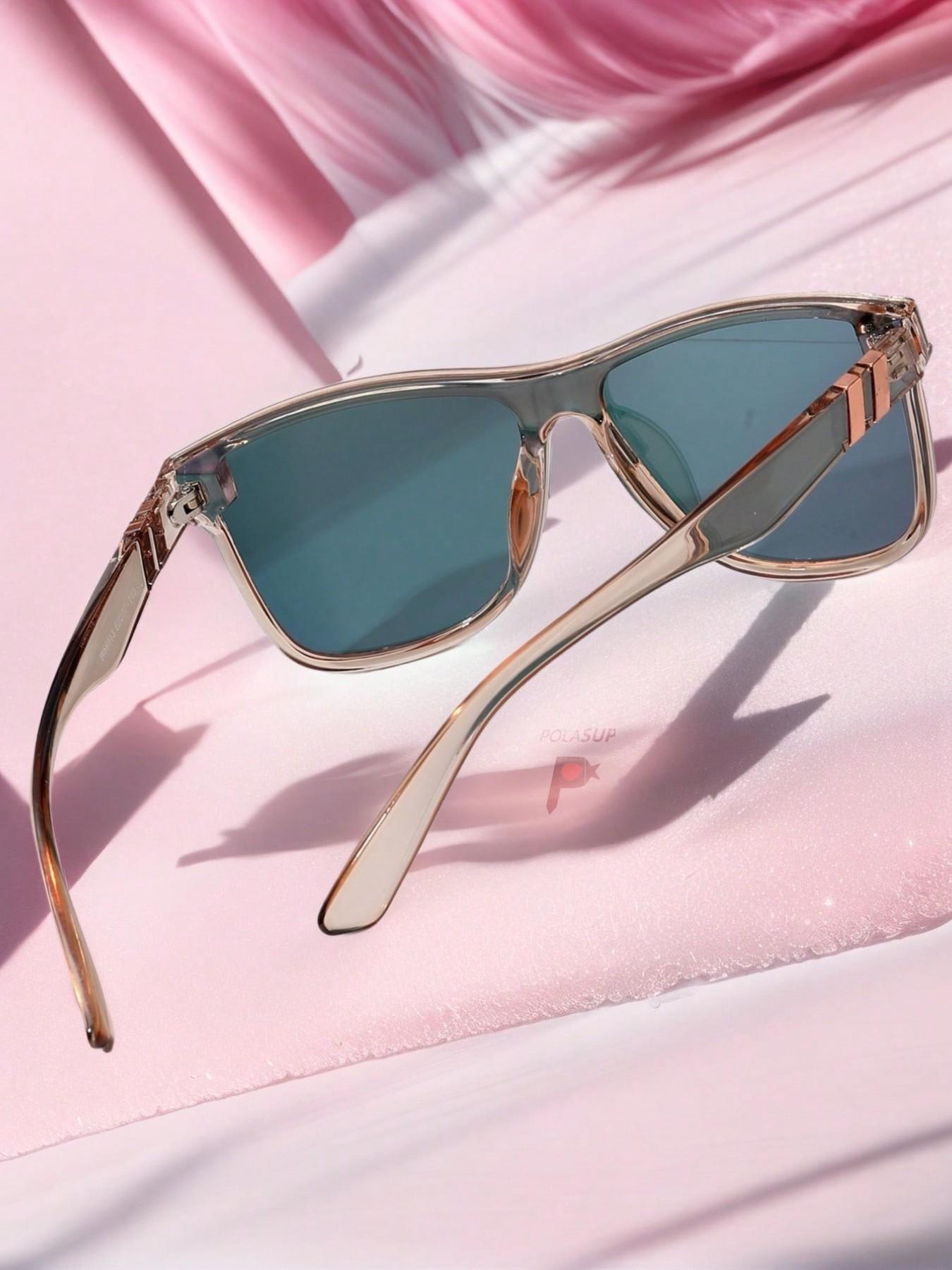 Summer Colorful Mirror-Coated Star-Shaped Frame Windproof Glasses, Outdoor Cycling Sunshade Gradient Reflective Lenses, Fashion Eyewear