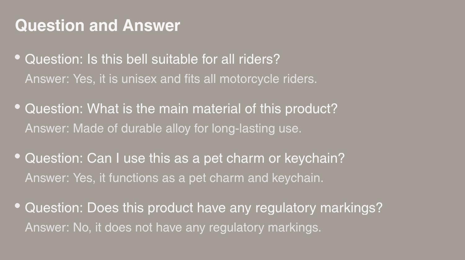 Motorcycle Guardian Angel Bell, Unisex Riding Bell, Lucky Motorcycle Bell, Pet Charm, Keychain, Multi-Use, Motorcycle Accessories, Bike Accessories