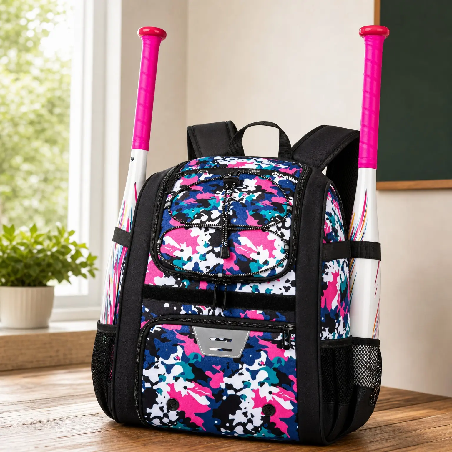 Youth Baseball & Softball Backpack for Boys and Girls, T-Ball Bag with Shoe Compartment