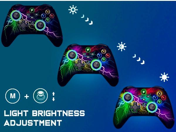 BEBONCOOL Wireless Switch Controller for Switch Controller/Lite/OLED, LED Wired PC Game Joysticks-Wireless iOS/Android Remote with Cool Skin/Programmable/Wake-up