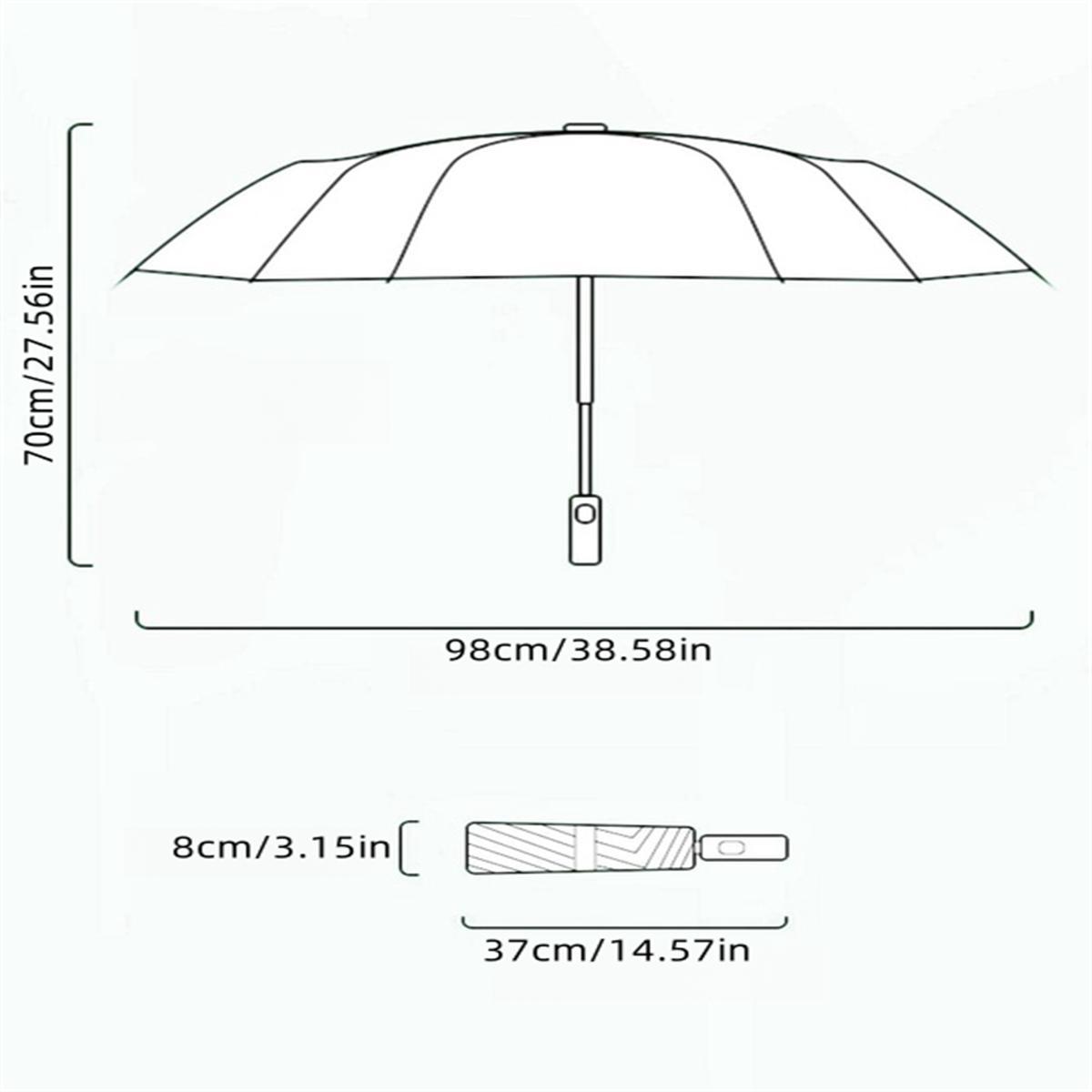 Samurai Sword Design Foldable Umbrella, 1 Count Portable Windproof Umbrella, Durable Foldable Umbrella for Outdoor Travel, Wind Resistant Umbrella