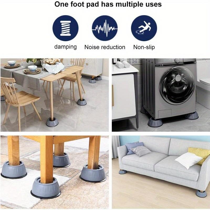 4-Pack Home Washing Machine Foot Pads, Table Chair Tea Table Stabilizer, Anti-Slip Corner Pads, Durable Shock Absorber Pads