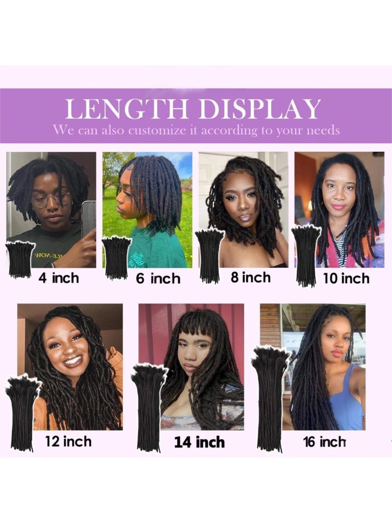 Handmade Human Hair Dreadlocks,0.6cm Dreadlock Extension 100% Full Handmade Permanent Dreadlock Extension for Women/Men/Kids Can Be Dyed Bleached  (0.6cm #1B/27, #1B/30#, 1B/99J#,27#, 30#, #99j, 4-16 inch 10-60 Strands)