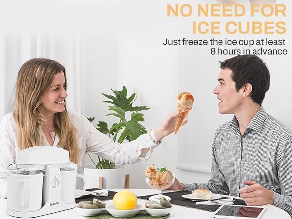 Pukomc Quick Freezing Multi-functional Ice Cream Maker uses advanced technology and can be used to make Italian ice cream, mixed-flavor ice cream, smoothies, frozen smoothie bowls, etc. It enables you to make delicious ice cream right at home!