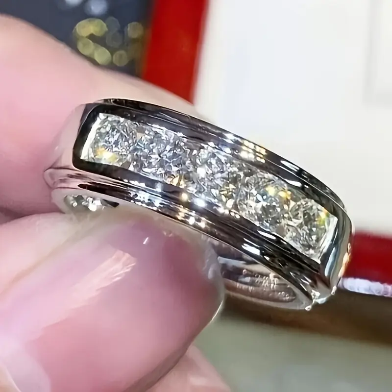 3CT Oval-Cut Moissanite Ring for Women, S925 Sterling Silver Sparkling Engagement Ring, Luxury Wedding Jewelry, Birthday & Anniversary Gift