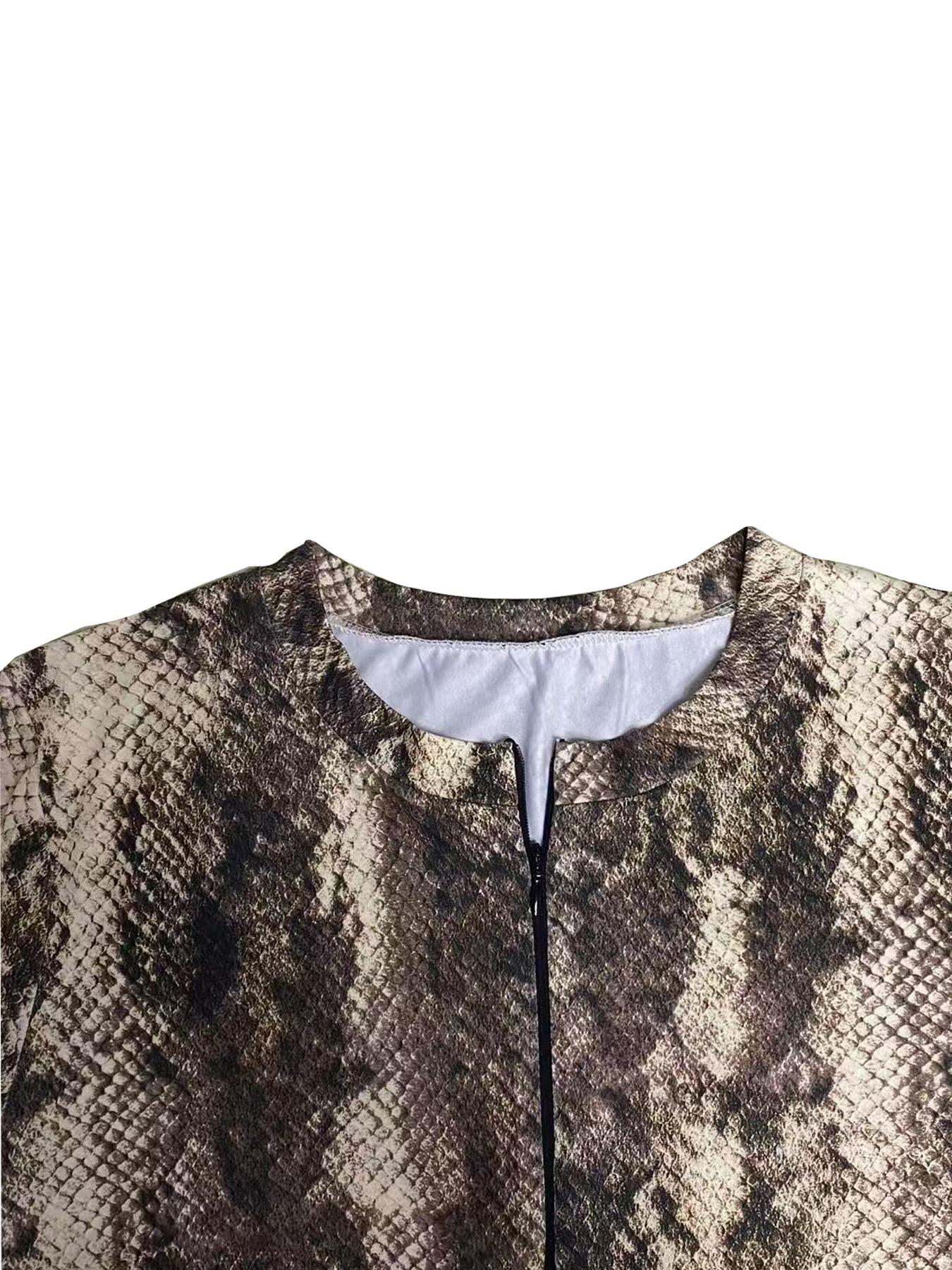 Women's Leopard Print Zipper Thumb Hole Design One-piece Bodysuit, Fashion Casual Long Sleeve Bodysuit for Daily Outdoor Wear, Women Clothes for Spring & Fall, Womenswear