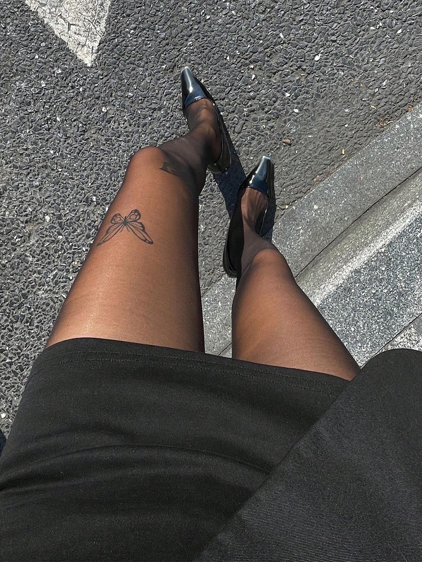 Butterfly Print Pantyhose, Vintage Sheer Stocking, Y2K High Elastic Thin Stocking, Sweet Cool Girl Fashion, All Seasons Wearable