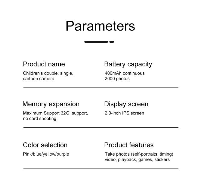 Auto Focus Screen Children Camera- High Definition Digital Camera- Portable and Compact- Student Mini Photography Camera- kid Gift