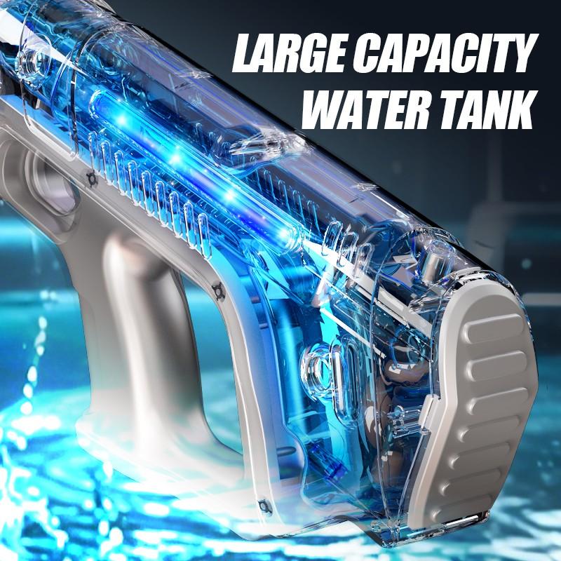 Bestselling Electric Continuous Fire Water Gun, Pulse Light Electric Water Gun, Summer Water Toy, Automatic Suction Fill Water Gun
