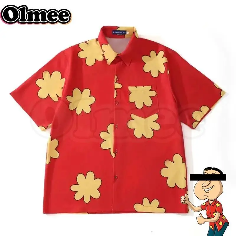 [Olmee] In Stock Gigity Cosplay Costume Quagmire Glenn Family Man Coast Style Beach Red T Shirt Guy Halloween