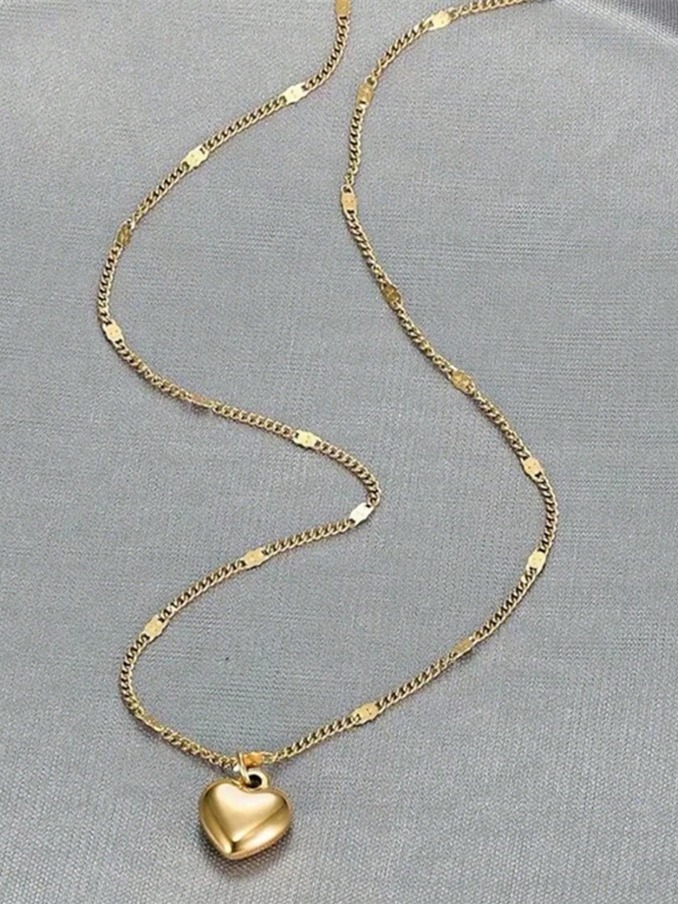 Mini Heart Pendant Necklace, Simple & Luxurious Adjustable Chain Jewelry, Perfect for Women, Ideal Mother's Day Gift