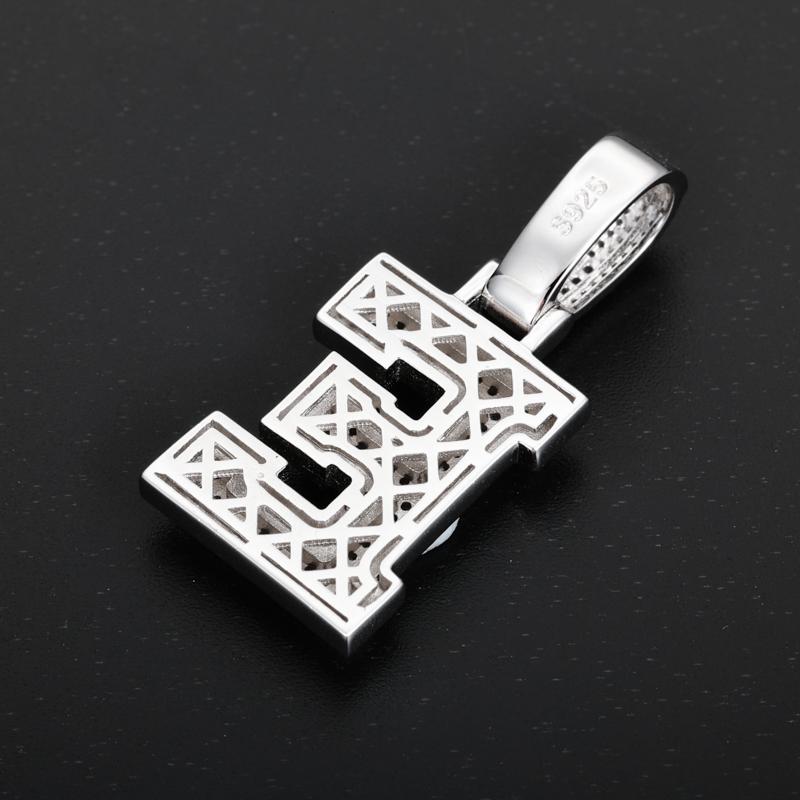 【#P351】UCCIYO Lab-created moissanite S925 Sterling Silver A-Z 26 Letter Pendant Necklace for Women Men Hip Hop Jewelry Gift  Halloween