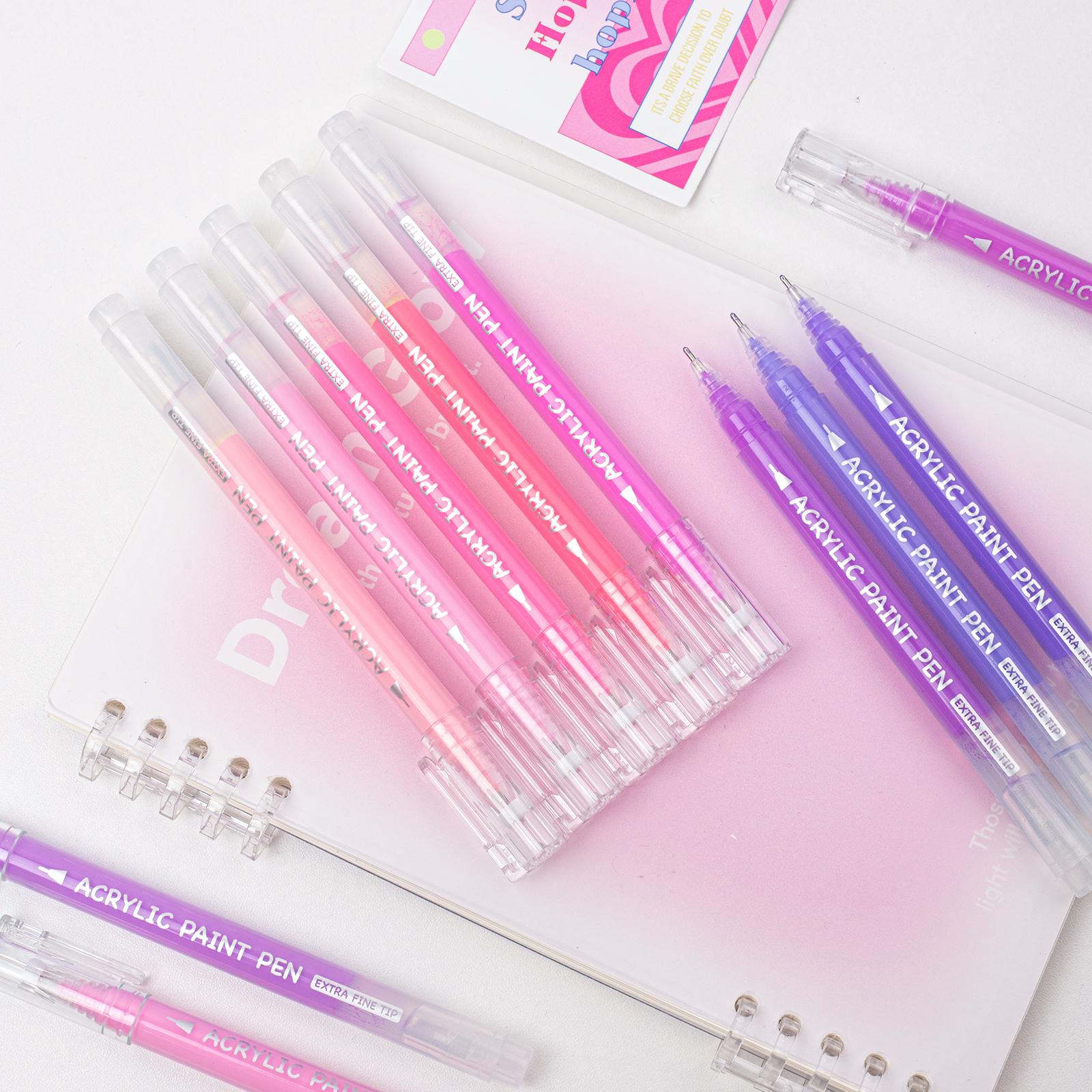 Acrylic Gel Pens for Drawing, Colors Gel Paint Pens Ultra Fine ST Point 1.0 , Set of Acrylic Marker Pens Color Ink for  Journaling, Crafts Art Supplies tiktokshopblackfriday