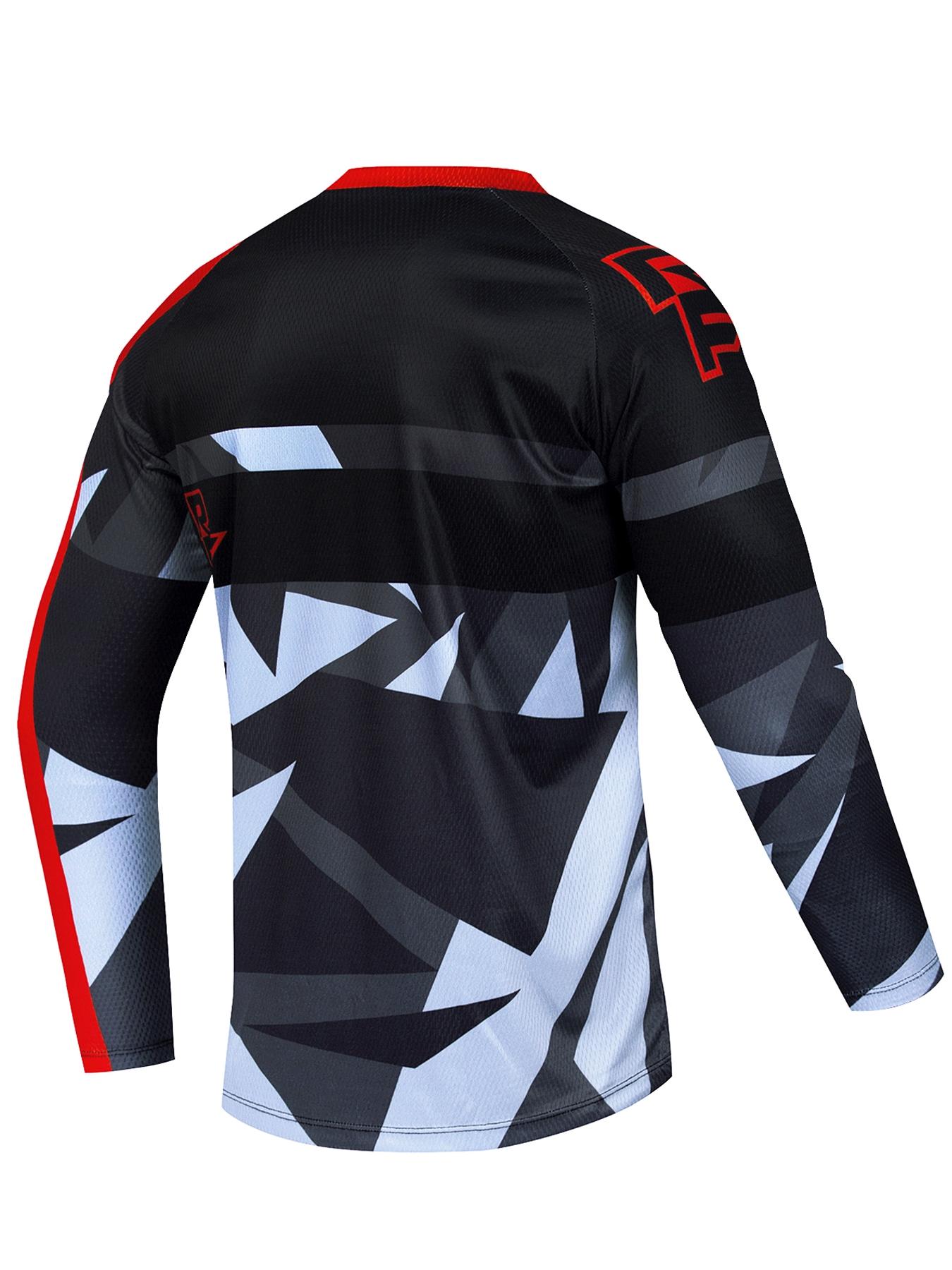 Men's Long Sleeve Motorcycle Riding Jacket, Boyfriend Style Bicycle Shirt, Mountain Bike Downhill Off-Road Clothing, Atv Gear, Motorcycle Jersey