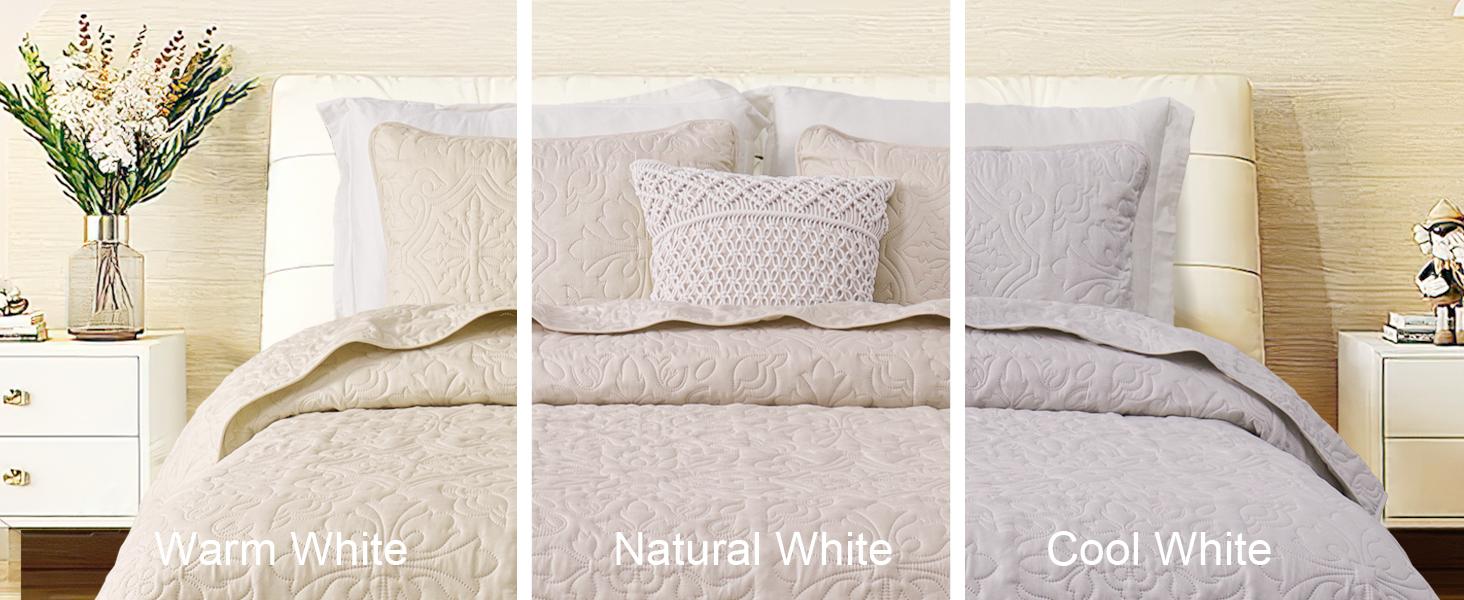 Whale Flotilla 3 Piece California King Size Quilt Set, Soft Embossed Bedding Set, Lightweight Bedspread Coverlet with Boho Vintage Pattern, Reversible Bed Cover for All Seasons soft microfiber luxury  bedding  set