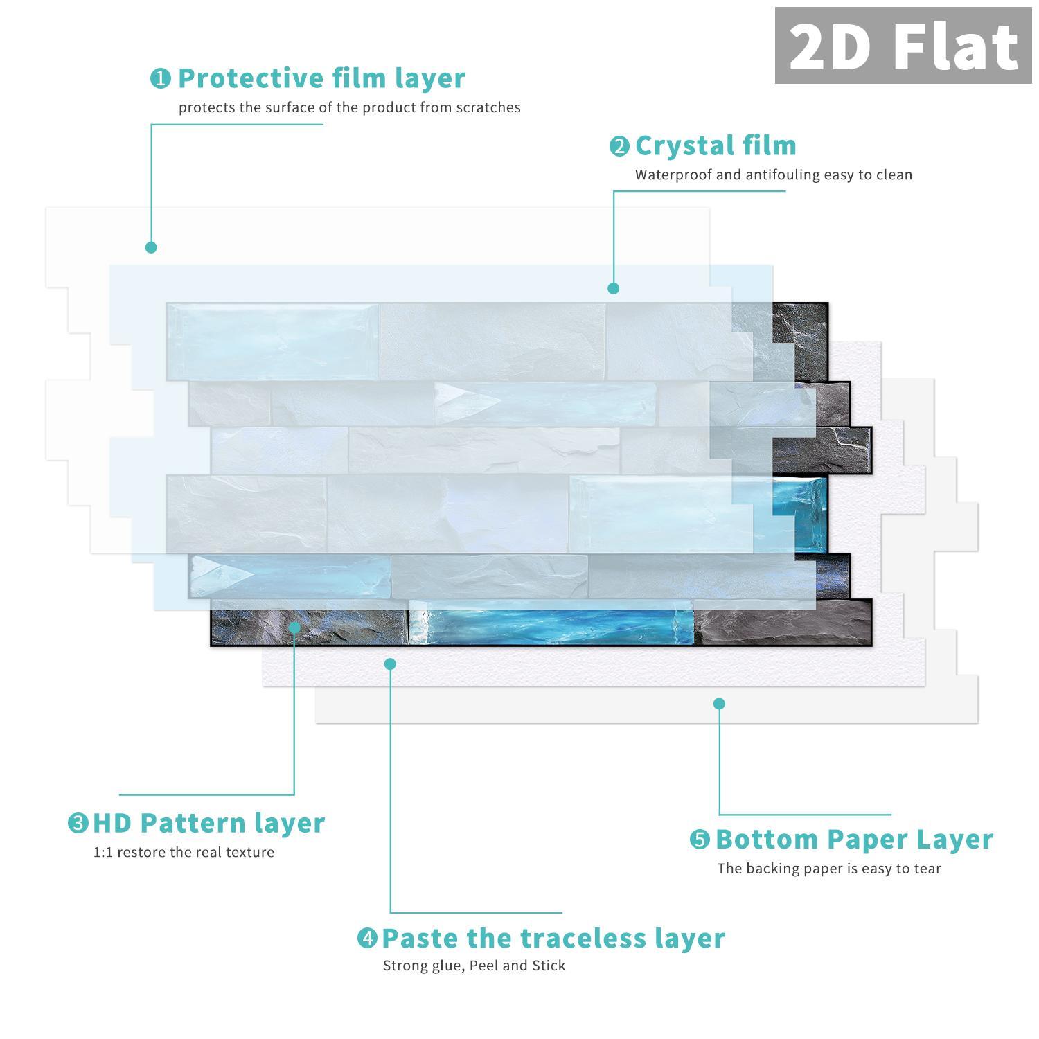 12/24/48 Sheets Tile Stickers,High Quality Look, DIY Easy,Striped Marble Peel & Stick Tile Stickers - Waterproof Wall Sticker Square Backsplash For Kitchen Bathroom Home