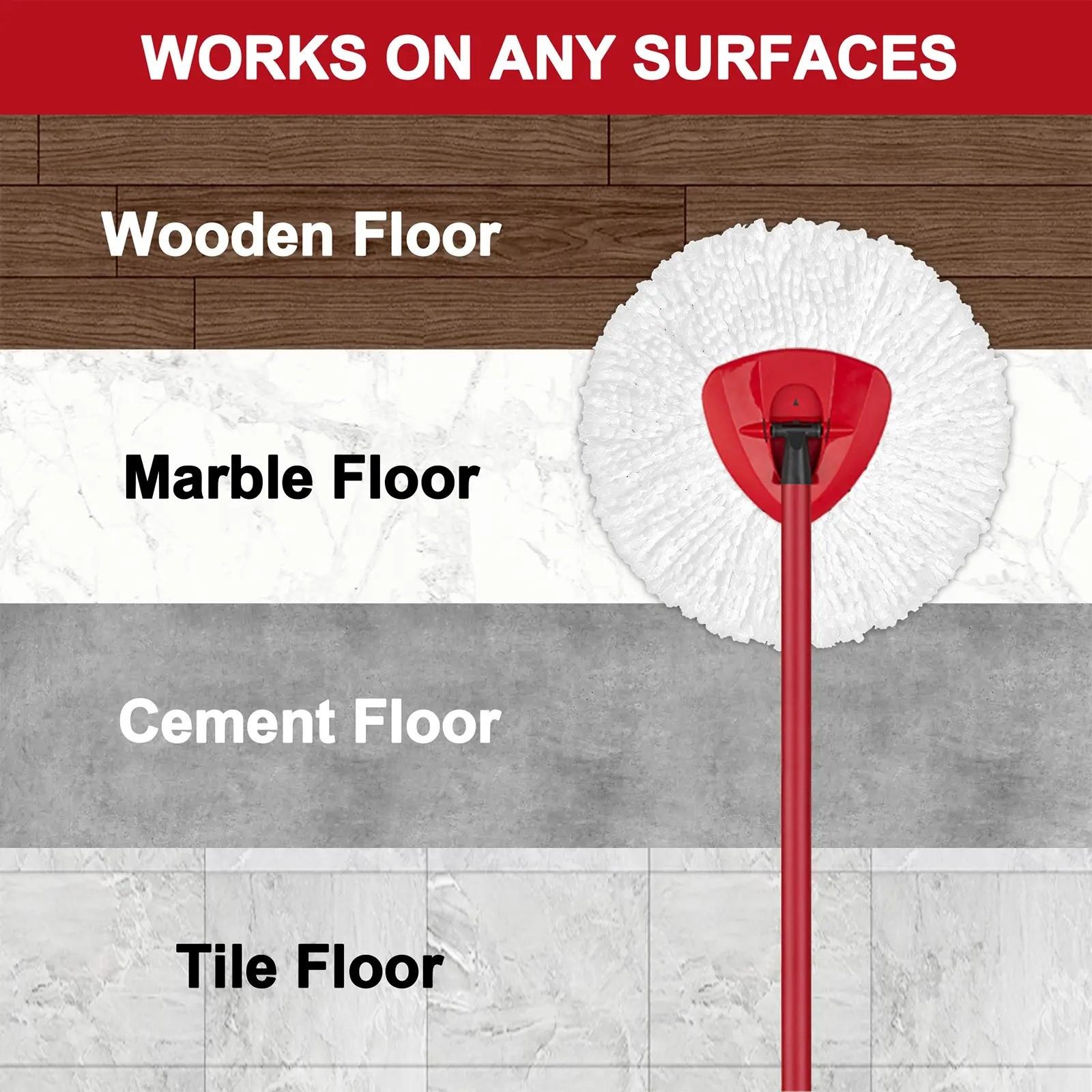 Mop Replacement Heads for O-Ceda Mop Replace Head EasyWrin Spin Mop Heads Replacements, Microfiber Spin Mop Refills, Easy Cleaning Mop Head Replacement, Smooth