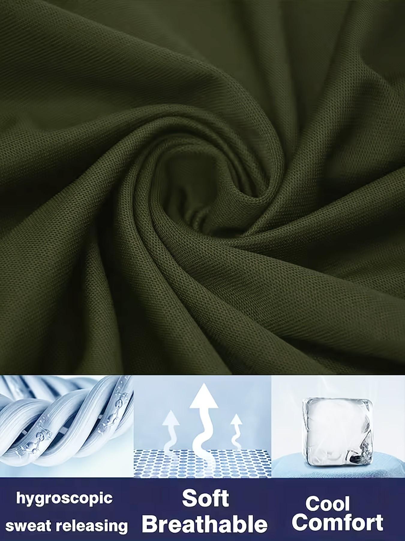 Men's Geometric Print Polo Shirt, Loose-Fitting Short Sleeve, Breathable Elastic Fabric, Casual Business Tee, Spring Summer New Arrival