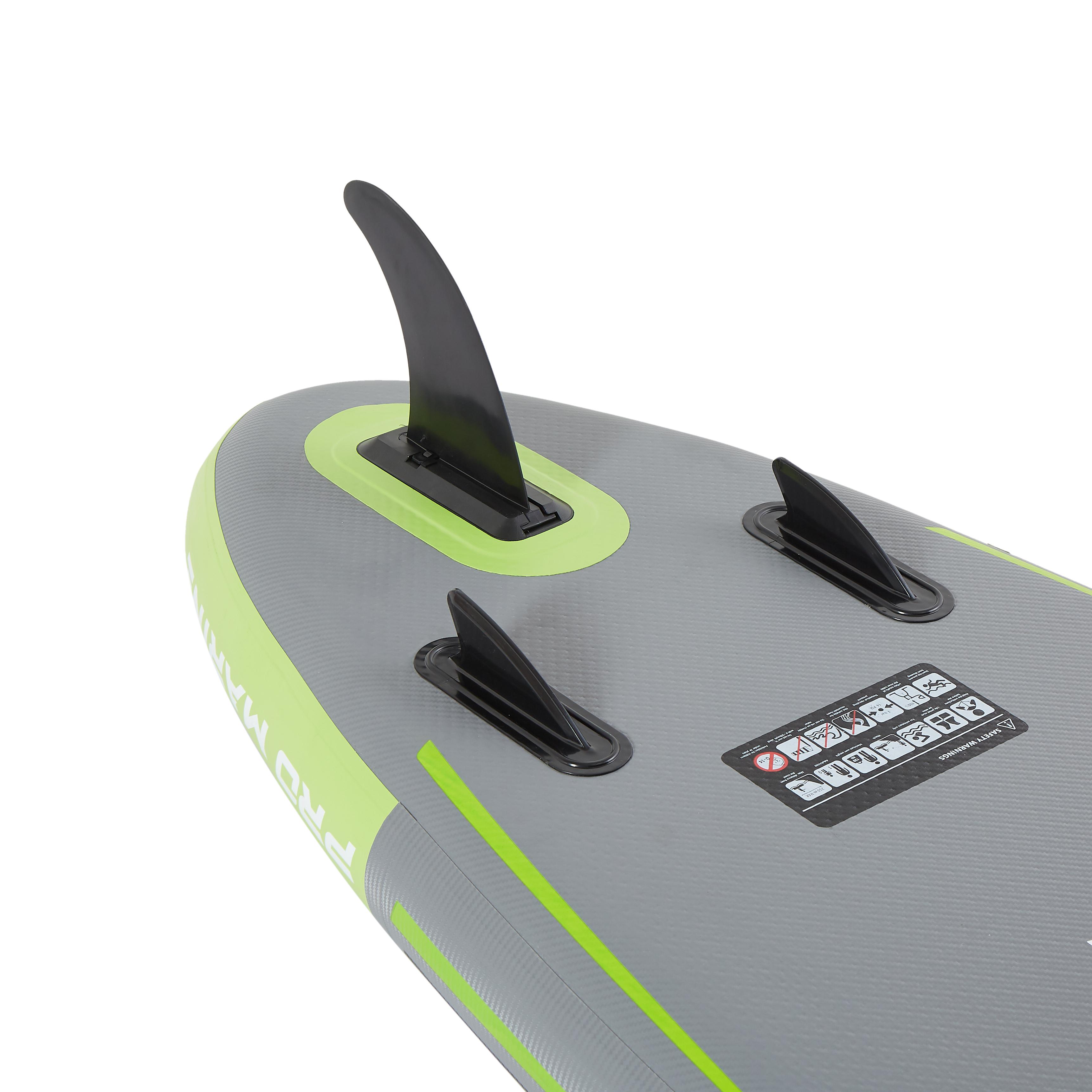 PRO MARINE 10‘/12' Inflatable Stand up Paddle Boards Adjustable Paddle SUP Carry Bag & Fast Pumping Green FathersDayGift