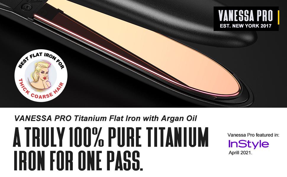 VanessaPro OneShot Styling Flat Iron | 1-Inch Professional Straightening