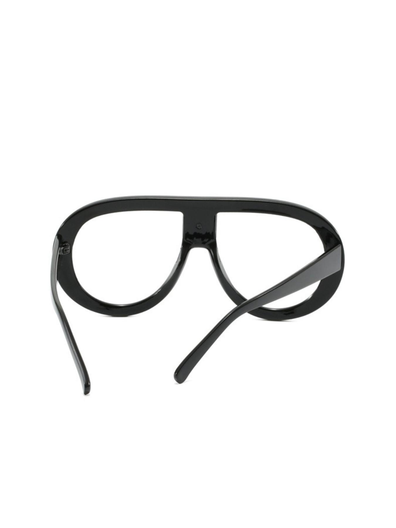 Retro Large Frame Transparent Eyeglasses, Anti-Blue Light PC Lens, Casual Style Unisex Fashion Glasses, for Daily Wear, Reading & Writing, Stylish Protective Glasses