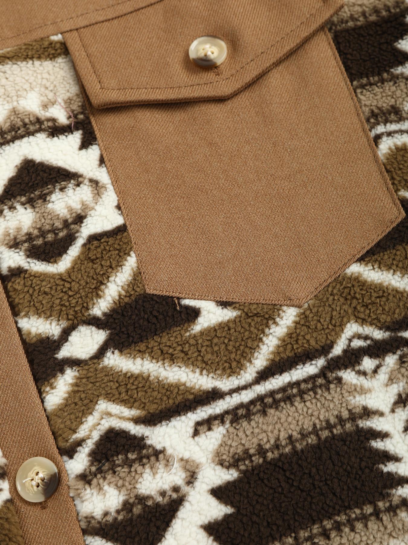 Autumn Winter New Fashion Women's Ethnic Style Plush Casual Coat Jackets, Woven Moderate Thick Fabric, Fitted Spring & Fall Outerwear