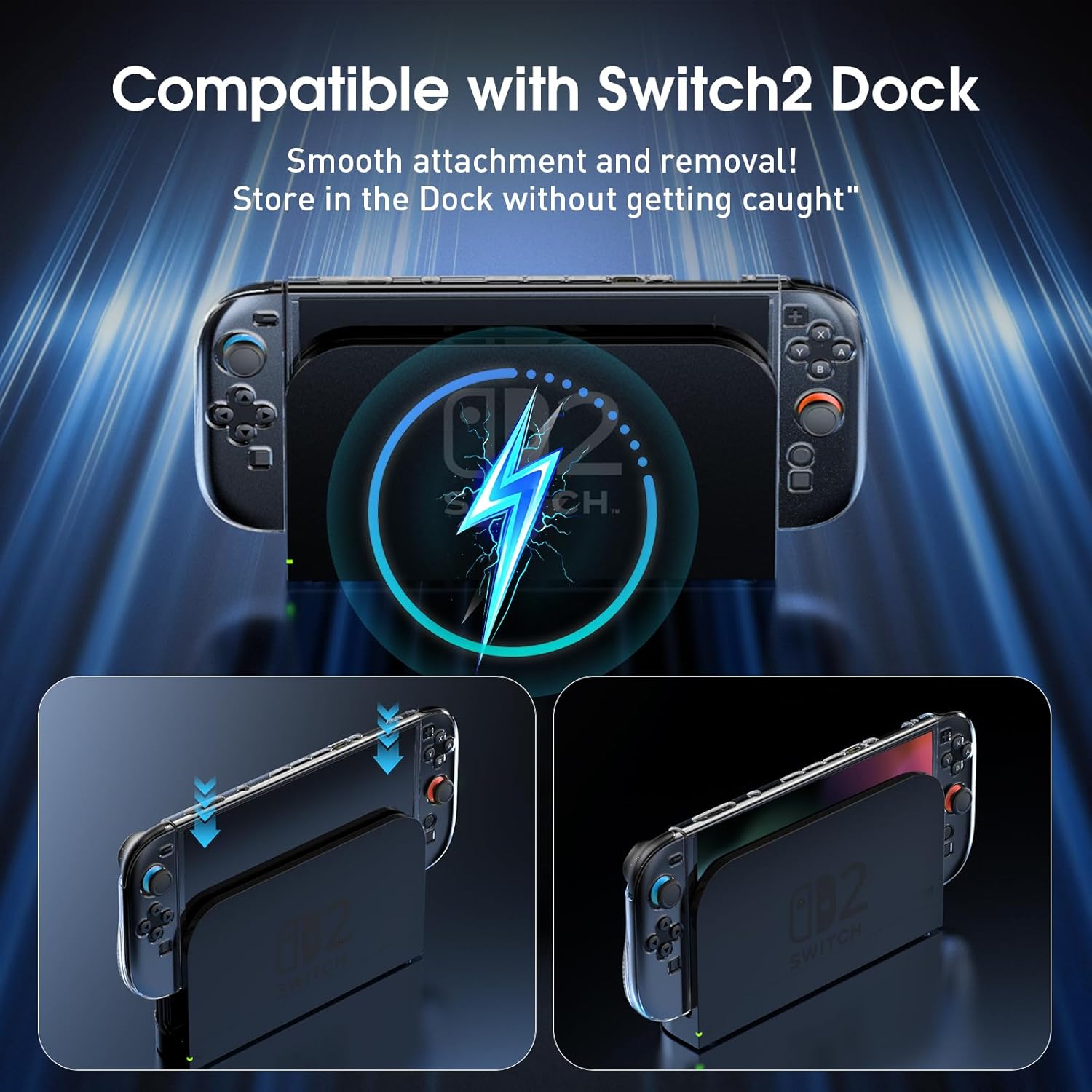 【Mid-year promotion】【Switch 2】 Case for Nintendo Switch 2(2025), Switch 2 TPU Cover, Protector Case Cover for Switch 2 Accessories with 6 Thumb Caps and Screen Protector, Anti-Slip, Shock-Proof,Anti-Scratch