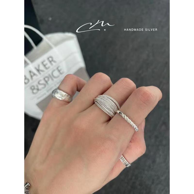 Adjustable Open Ring Minimalist Stacking Rings Set Dainty Geometric Line Design Fine Jewelry Gift for Women