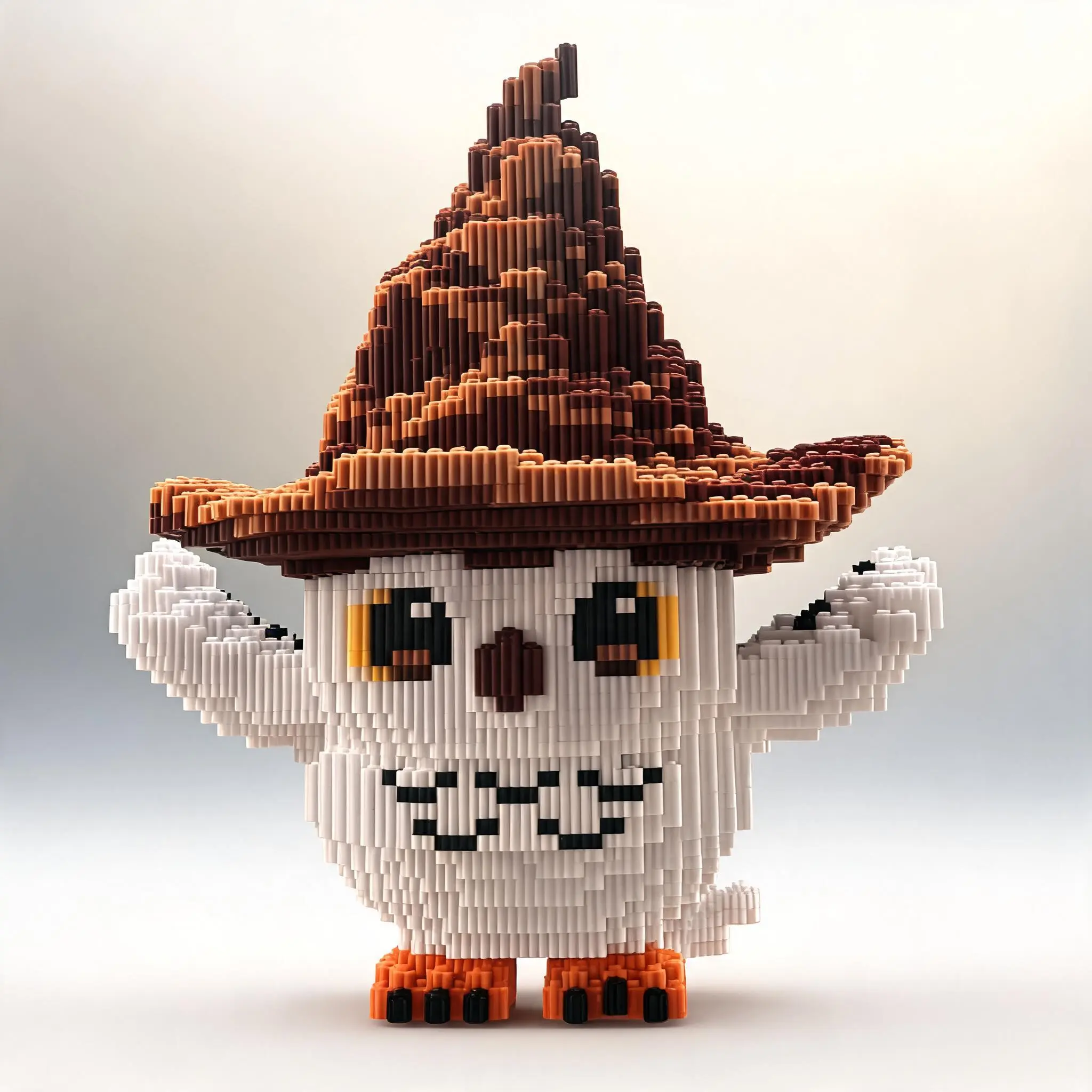 5200pcs Halloween Magic Hat Owl Parrot 3D Jigsaw Puzzle Blocks, Creative Decoration for Room, Birthday/halloween/xmas Gift, Personal Use